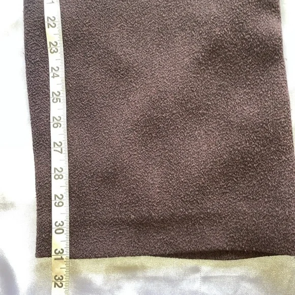 ALFANI 90’s Y2K Burgundy Wine Puddle Length Boucle Slubbed Texture Trousers Sz 8 - Picture 4 of 10